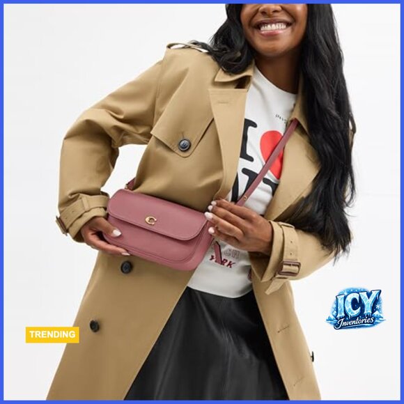 Refined Calf Leather Flap Chain Bag with Shoulder Strap - Picture 2 of 6